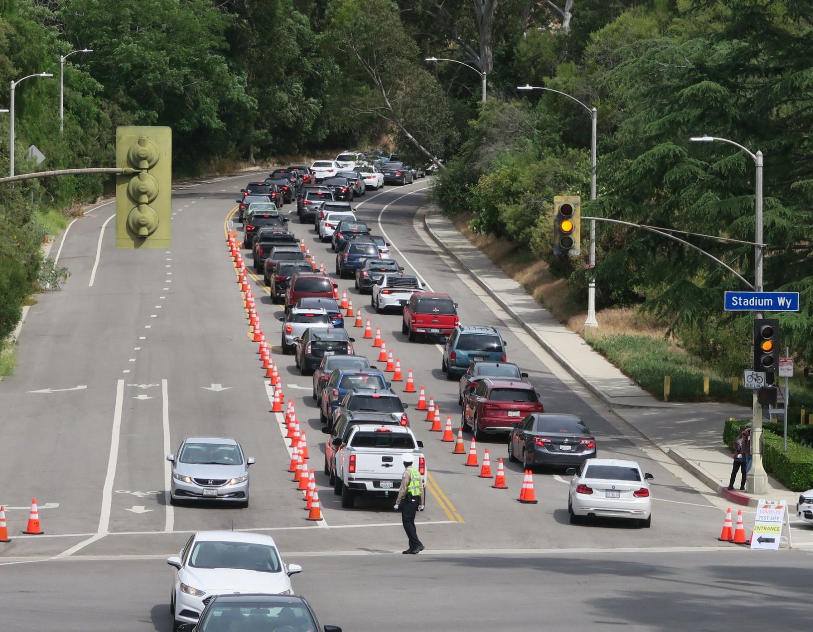 Coronavirus traffic jam